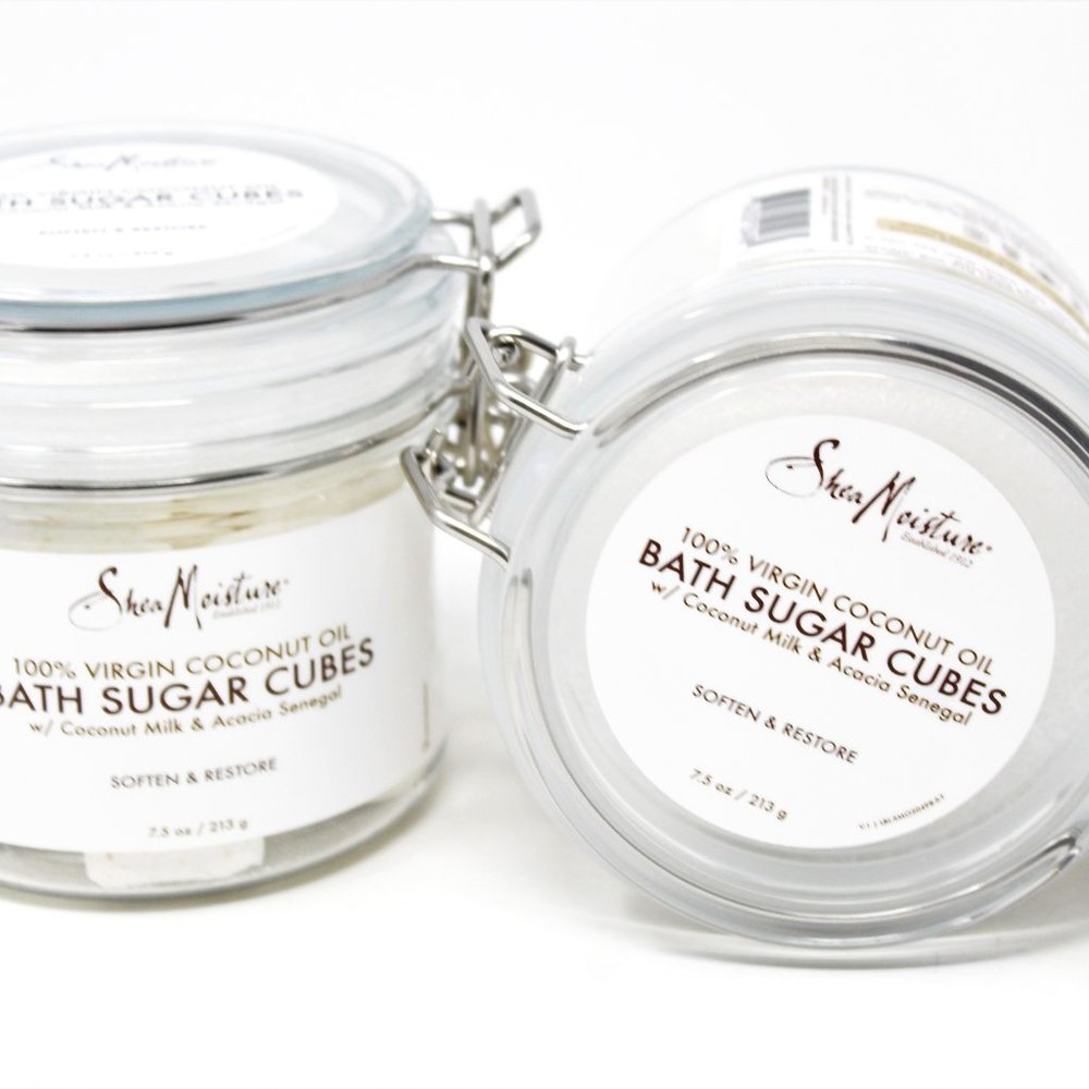 3pk- Shea Moisture 100% Virgin Coconut Oil Bath Sugar Cubes Coconut Milk Acacia - Picture 6 of 13